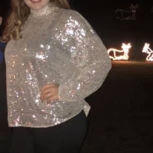 Silver sequined shirt